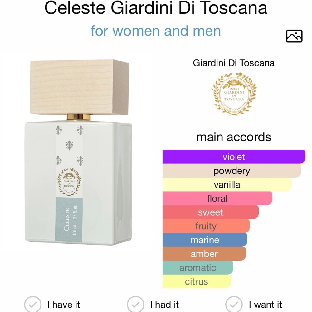 Celeste Giardini Di Toscana 10ml travel spray